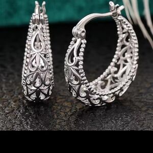 925sterling Silver Hoop Earrings